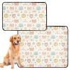 Washable, Non-Slip Dog Pee Pads for Outdoors, 24 x 36 in + 36 x 42 in, Cute Animal Faces, 2-Pack view 1