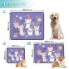 Washable Non-Slip Dog Mats for Cars and Airplanes, 24 x 36 in + 36 x 42 in, Burmese Cats, Purple, 2-Pack view 2