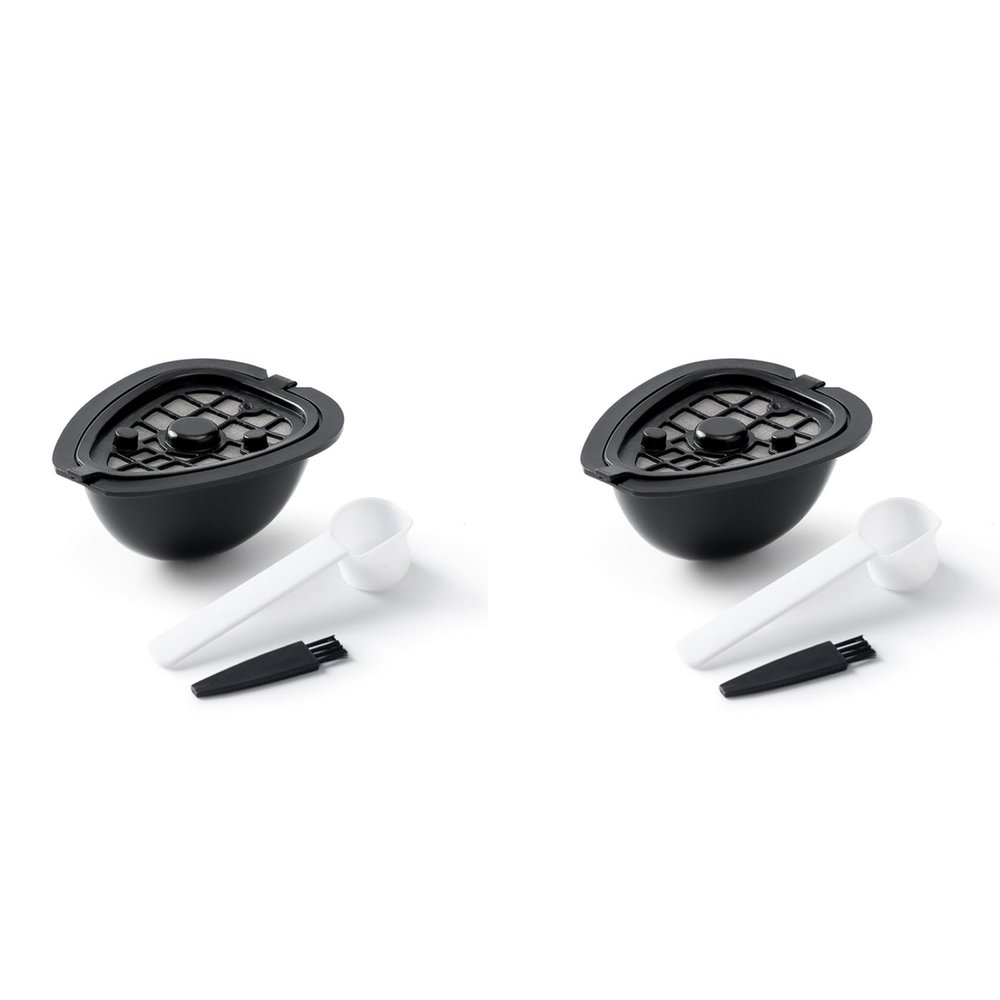 Giwnhvx 2-Pack 2-in-1 Coffee Capsule Pods for 9662.62 Machine, Refillable Filter Pod for Coffee and Tea