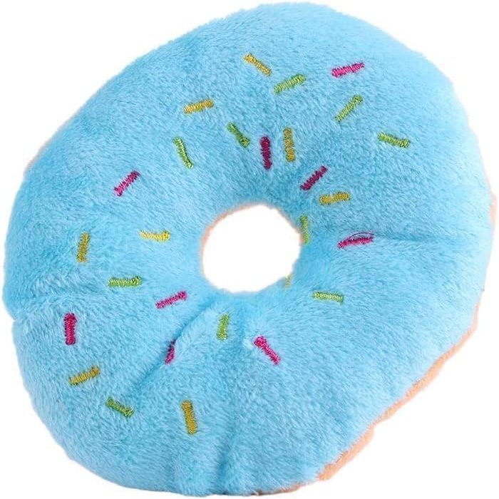 Clockjuan Blue Donut Plush Toy