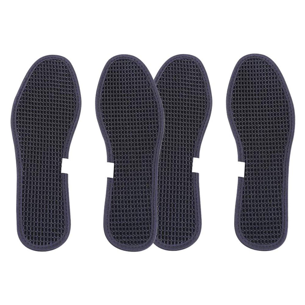Black Bamboo Charcoal Insoles, 2 Pairs, Size 37