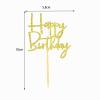 DazzJoy Gold Happy Birthday Cake Decorations, 24 Cupcake Toppers view 2