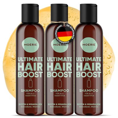 Hair Growth Shampoo for Hair Loss with Biotin and Caffeine for Women and Men, Accelerates Hair Growth and Reduces Hair Loss (3-Piece Set)