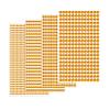 4 Sheets Gold Rhinestones, 3/4/5/6 mm, Self-Adhesive DIY Gems view 1