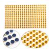 4 Sheets Gold Rhinestones, 3/4/5/6 mm, Self-Adhesive DIY Gems view 3