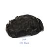 Men’s Remy Human Hair Toupee, Fine Mono Lace Base, Off Black, 7 x 10 view 2