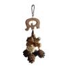 Poupangke Hanging Pine Cone Bird Chew Toy for Small and Medium Birds view 1