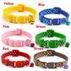 Toddmomy Dots Dog Collar with Bell for Small Dogs and Cats, Adjustable Green view 3