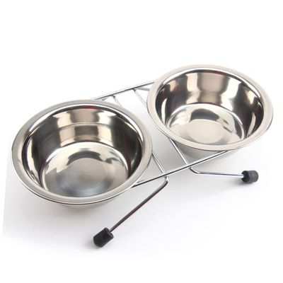 Toddmomy Food Bowl for Dogs and Cats with Non-Slip Base, Double Food and Water Bowl for Small Animals, Durable and Easy to Clean