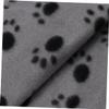Kisangel Double-Sided Pet Blanket 60x70cm Gray with Paw Print view 2