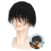 Men’s Deep-Curly Human Hair Toupee with Mono Top and PU Perimeter view 1