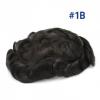 Men’s Deep-Curly Human Hair Toupee with Mono Top and PU Perimeter view 2