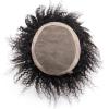 Men’s Deep-Curly Human Hair Toupee with Mono Top and PU Perimeter view 4
