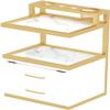 ININOSNP Wall-Mounted Salon Trolley, B, 2 Drawer Layers view 1