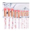 Makeup Brush Set, Blush Brushes, Marble Beauty Tools (White) view 4