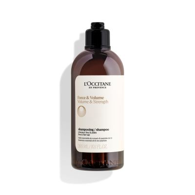 L'OCCITANE Strength & Volume Shampoo, 300 ml, Thin and Sensitive Hair, Made in France
