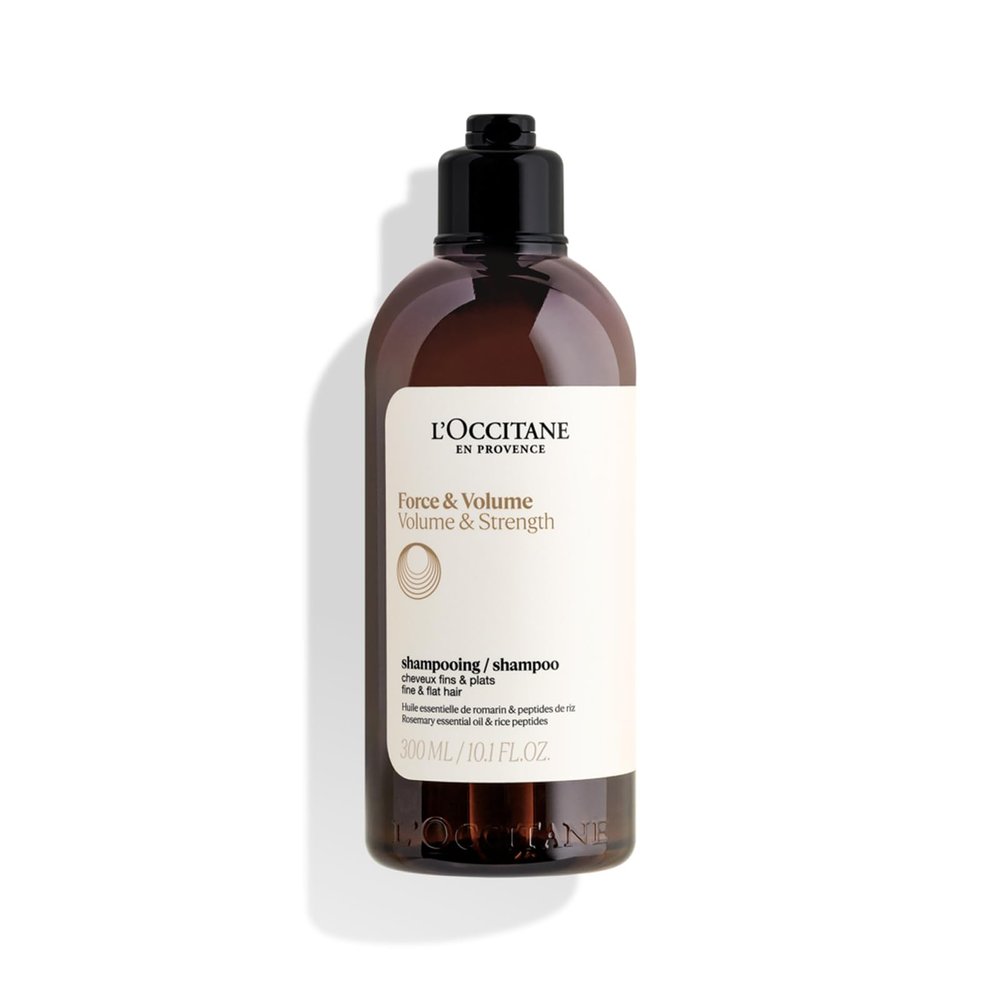 L'OCCITANE Strength & Volume Shampoo, 300 ml, Thin and Sensitive Hair, Made in France