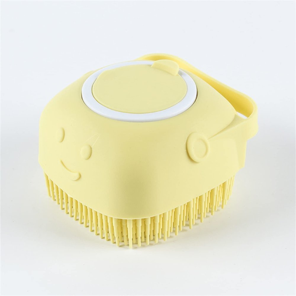 Silicone Pet Bath Brush with Shampoo Dispenser