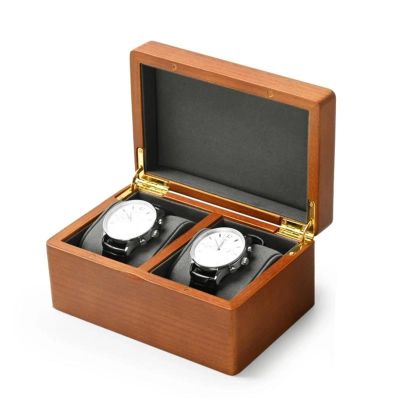 2-Tier Wooden Jewelry Organizer Box for Necklaces, Rings, Earrings and Watches