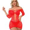 FLYSL Sexy Women's Fishnet Lingerie Dress Set (Red) view 1