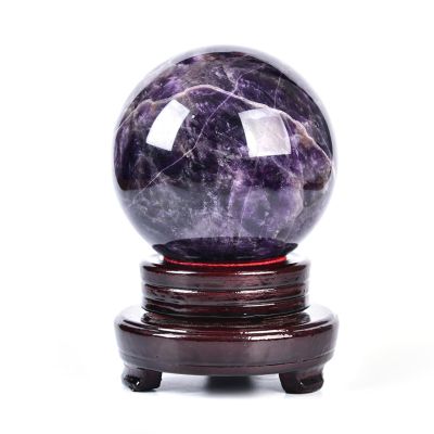 NHDVDVAV Natural Amethyst Healing Quartz Crystal Sphere, 40 mm