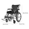 GddOGUK Aluminum Self-Propelled Transport Wheelchair, Foldable, Adjustable Pedal, 17.3-Inch Seat view 2
