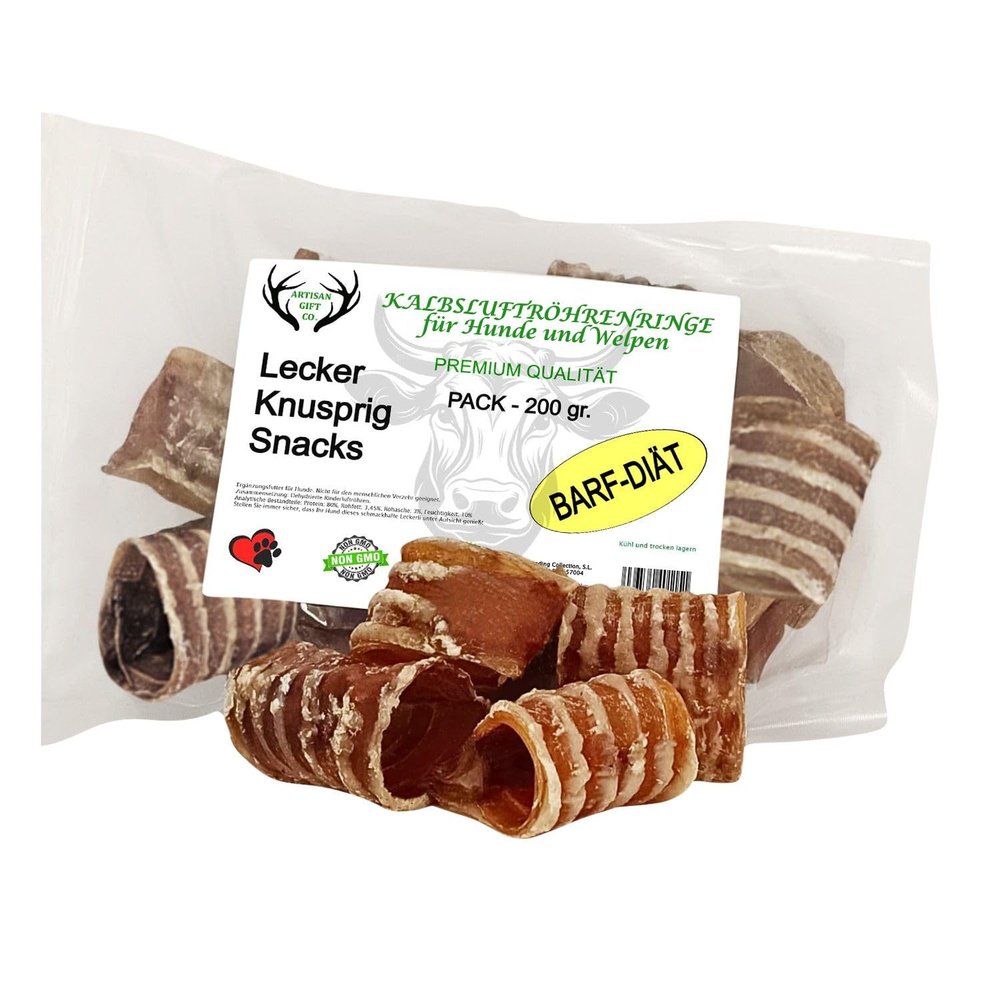 Beef Tracheas for Dogs, 5 cm, 200 g Pack