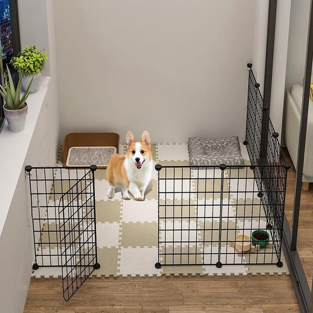 Portable Metal Playpen for Small Dogs and Other Small Pets