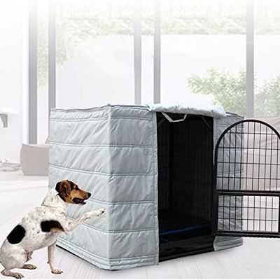 Insulated Winter Dog Kennel Cover, Windproof and Waterproof