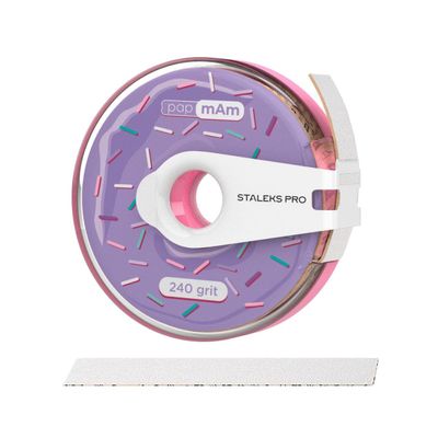 STALEKS PRO BOBBINAIL papmAm Expert ATC Donut File Dispenser, 6 m (Donuts + Refill), 240 Grit