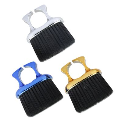 FRCOLOR 3-Piece Beard and Neck Brushes for Men, ABS and Nylon, Portable for Home or Travel