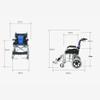 Lightweight Folding Wheelchair, Portable Ultra-Light Aluminum-Alloy Transport Chair view 4