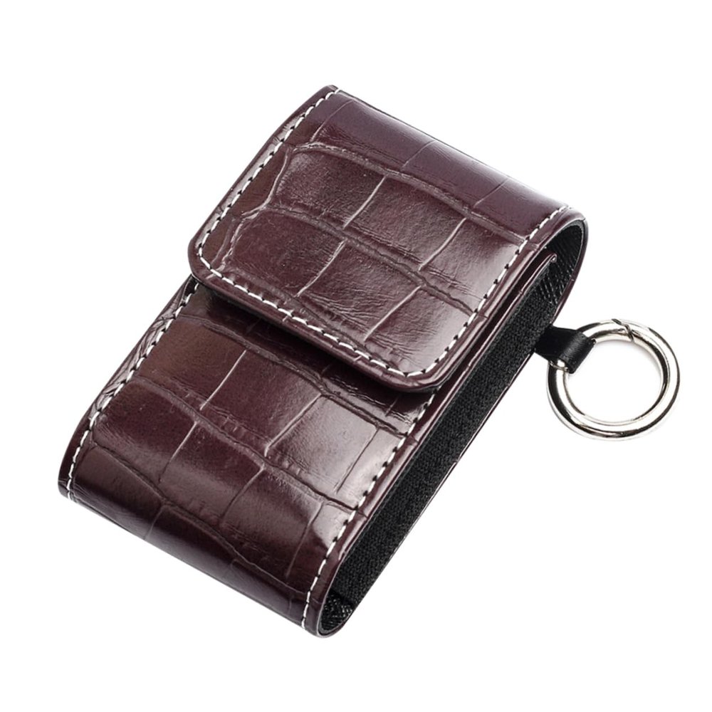 Portable Brown Leather Storage Bag