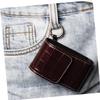 Portable Brown Leather Storage Bag view 4