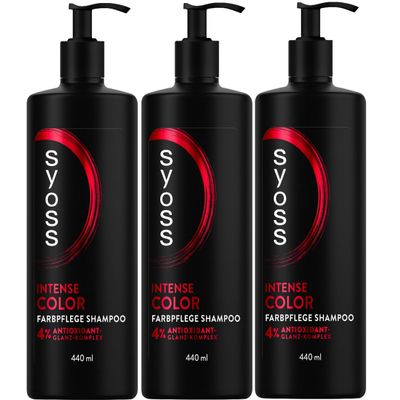 SYOSS Intense Color Shampoo, Color Care (3 x 440 ml)