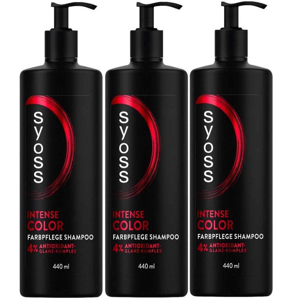 SYOSS Intense Color Shampoo, Color Care (3 x 440 ml)