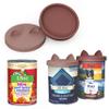 OHMO Dog Food Can Lids, 75mm Silicone Covers, BPA-Free, Coral & Cherry Red, 2-Pack view 1