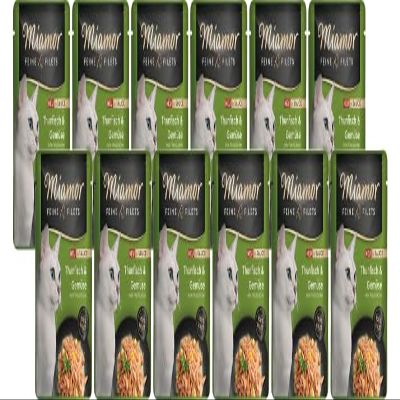 Miamor Feine Filets in Sauce 12 x 100 g, Tuna & Vegetable