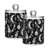 Q-Tip Holder Dispenser Set, 2-Piece, Clear Bathroom Makeup Organizer view 1