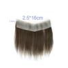 Men's Toupee with Invisible Thin-Skin PU V-Cut Front Hairline view 3