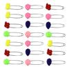 SHERCHPRY 50-Piece Plastic Safety Pins and Diaper Clips with Secure Closures, Portable and Lightweight for Baby Clothing and Crafts, Random Styles view 1