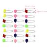 SHERCHPRY 50-Piece Plastic Safety Pins and Diaper Clips with Secure Closures, Portable and Lightweight for Baby Clothing and Crafts, Random Styles view 4