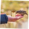 Supvox Copper Bird Food Jar, Round Training Feeder for Birds and Parrots view 4