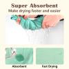 Dog Towel, 2-Pack Extra Absorbent for Dogs and Cats, Green Quick-Drying Microfiber Towels (75 x 35 cm) view 3
