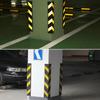 Rubber L-Shaped Corner Protectors with Yellow Stripes, 1 cm Thick (10 Pieces) view 2
