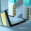 Rubber L-Shaped Corner Protectors with Yellow Stripes, 1 cm Thick (10 Pieces) view 3