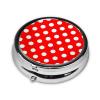 Portable Round Polka-Dot Pill Organizer, 3 Compartments view 2