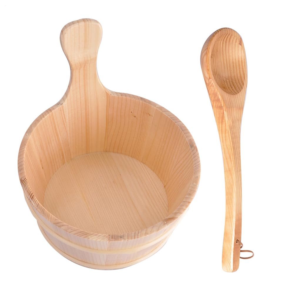 Sauna Bucket and Ladle Set | Essential Barrel Sauna Kit