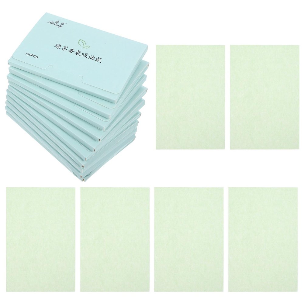 FRCOLOR Oil-Absorbing Facial Blotting Papers, Removes Excess Sweat and Oil, Portable Individual Sheets