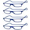 NEW VISION NV2904 Reading Glasses, 4-Pack, Magnetic Front Closure, Blue C7, +3.5 view 1